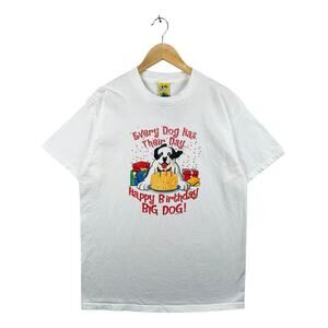 Vintage Big Dogs Happy Birthday Graphic T-Shirt Large